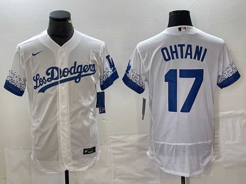 Men's Los Angeles Dodgers #17 Shohei Ohtani White 2022 City Connect Flex Base Stitched Jersey,We sell and wholesale Men's Los Angeles Dodgers #17 Shohei Ohtani White 2022 City Connect Flex Base Stitched Jersey on line form chian!